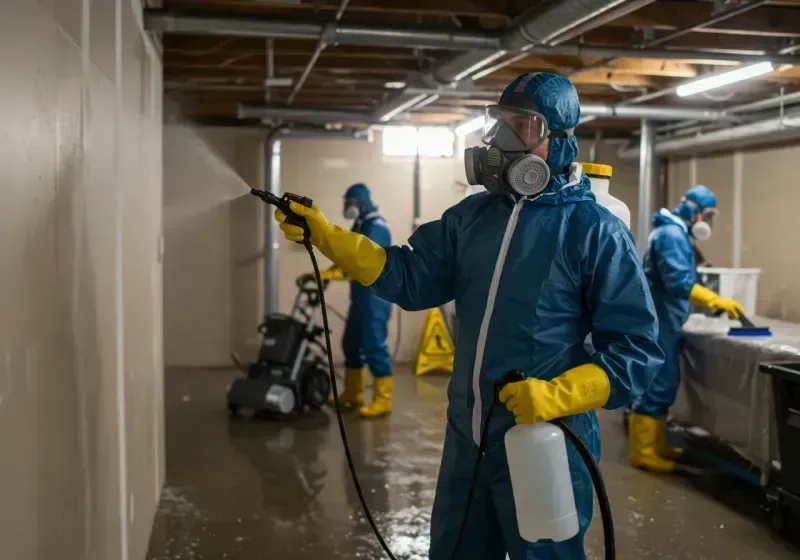 Basement Sanitization and Antimicrobial Treatment process in Willowbrook, NY